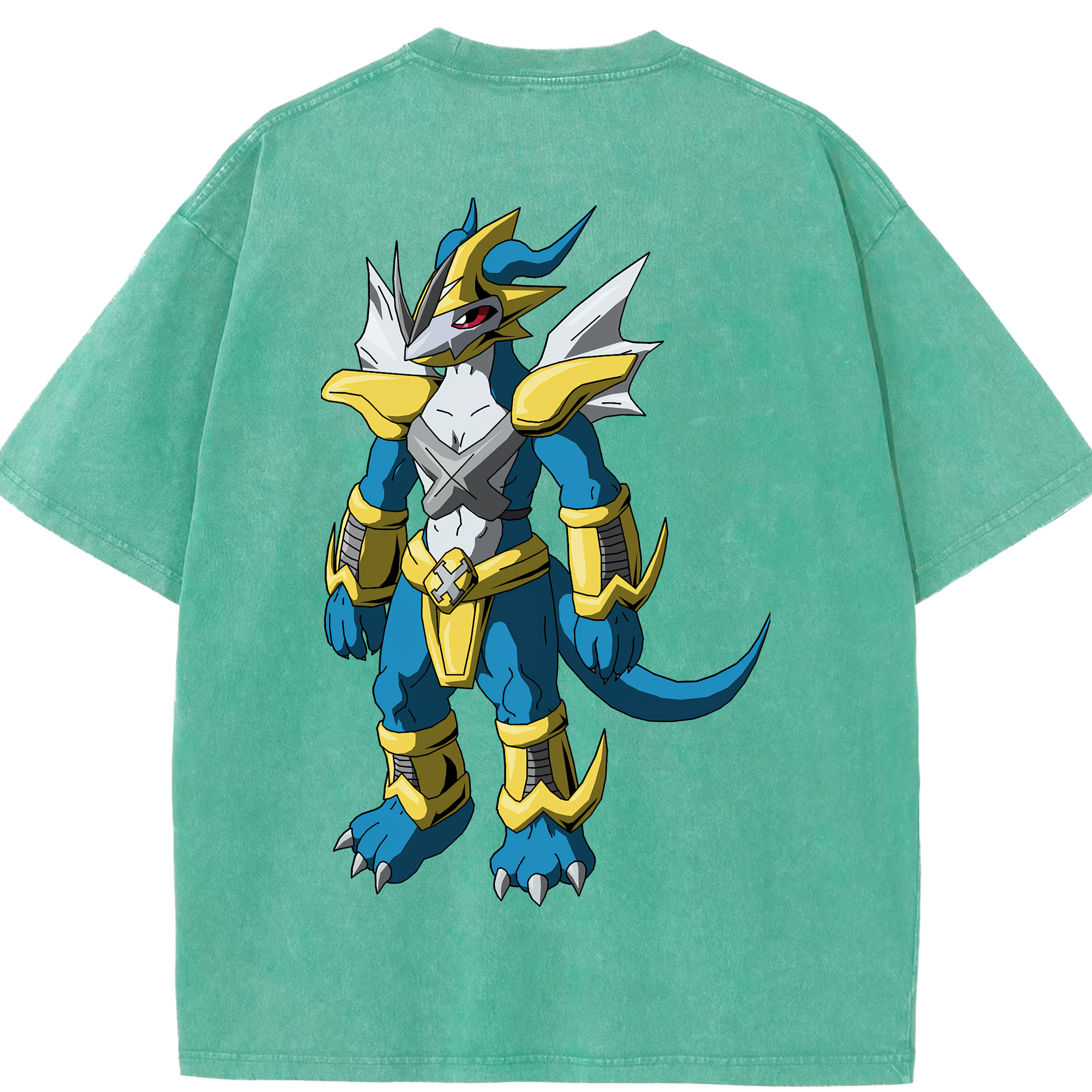 （画像用） Digimon デジタルモンスター/デジモン 綿100% ヴィンテージ風 半袖Tシャツ（背面プリント）